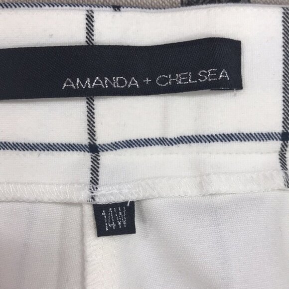 Amanda & Chelsea Windowpane Ponte Trousers PLUS - Picture 10 of 12